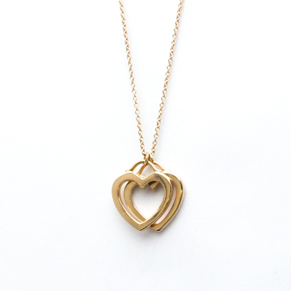 TIFFANY Sentimental Heart Necklace 18K Pink Gold Pendant Fashion Jewelry - Picture 1 of 10